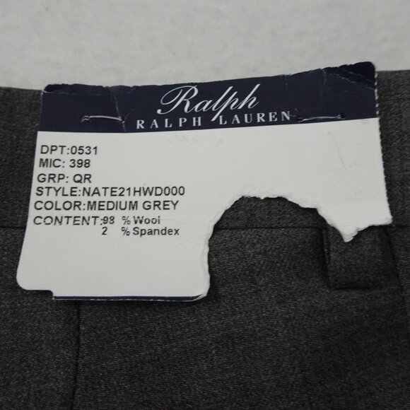 Ralph Lauren Dress Pants Men's Size 38x36 Gray Unfinished Hem READ DESCRIPTION - Picture 7 of 7